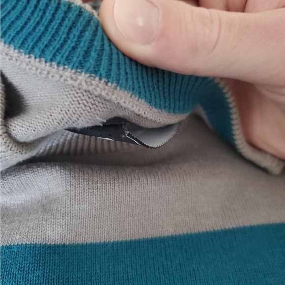 Rip Curl Men's Crewneck Sweater - Teal, Black, Gray - Picture 3 of 6